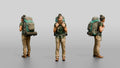 Young Woman Hiker with Large Teal Trekking Backpack Smiling