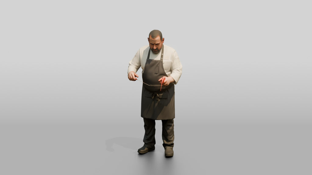 Chef Checking Roast Temperature