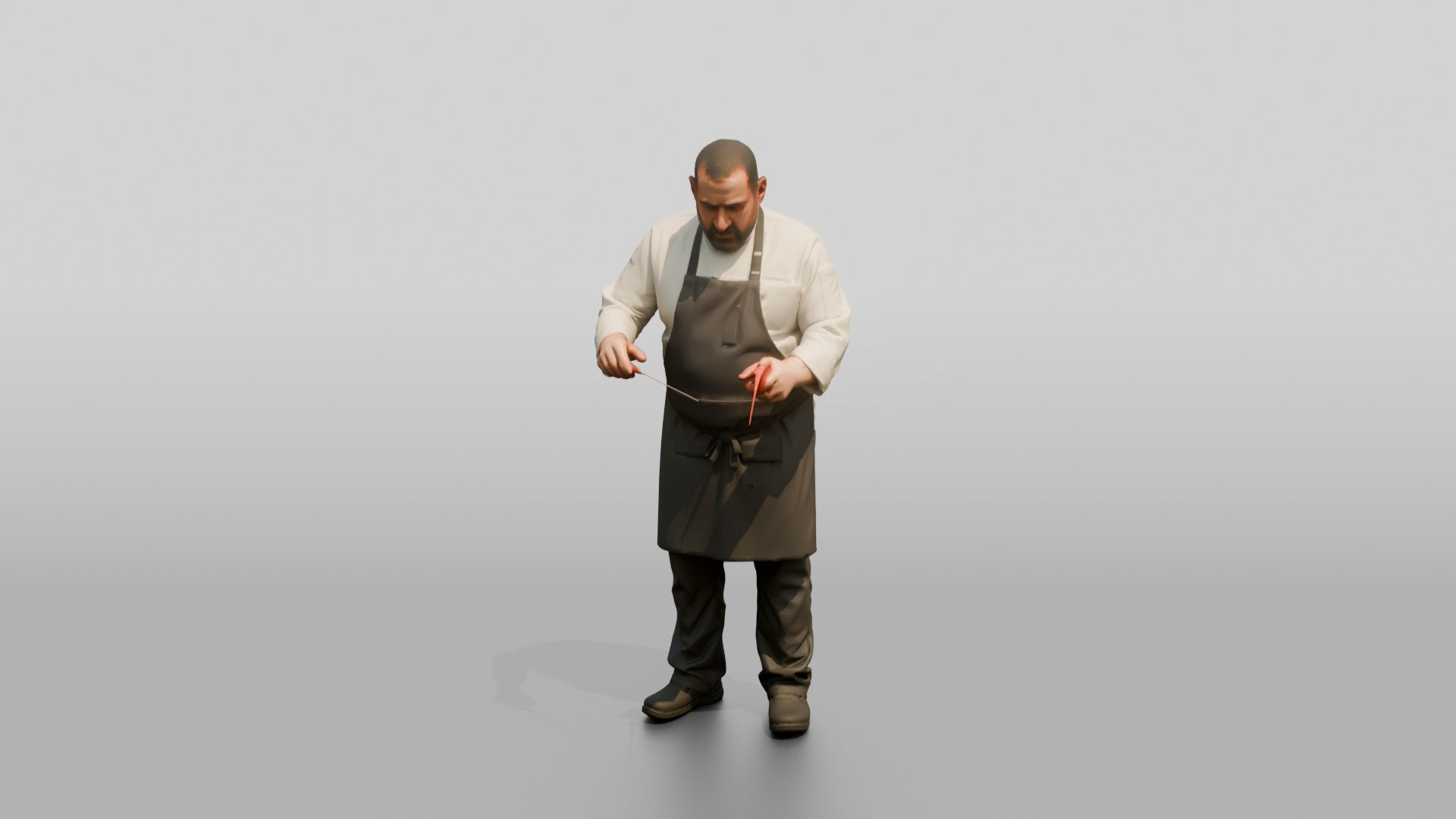 Chef Checking Roast Temperature