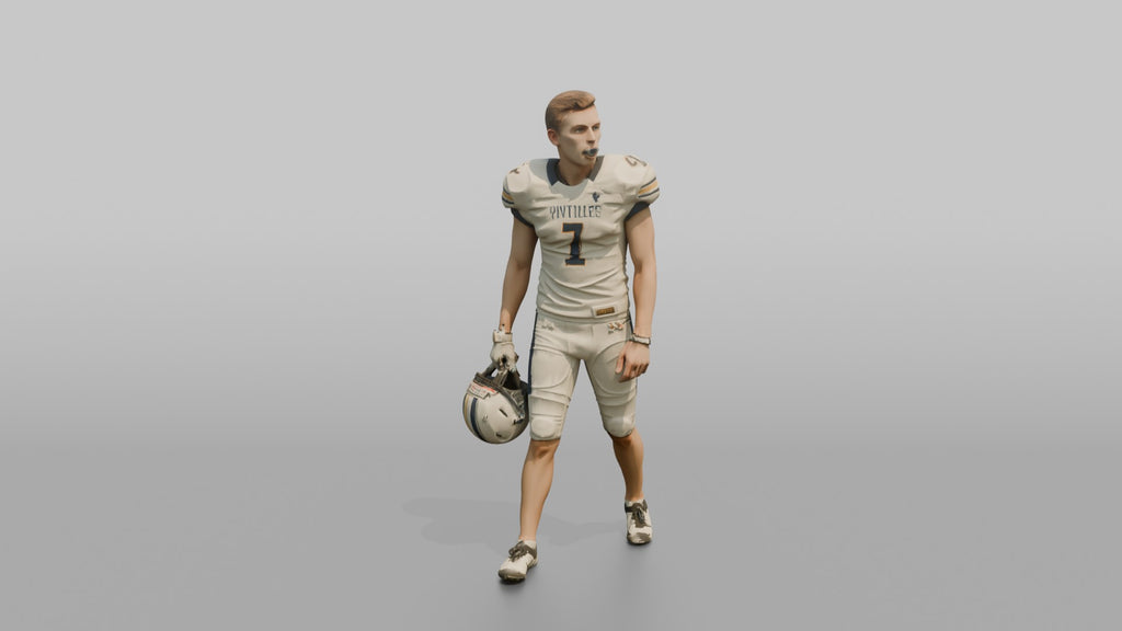 Placekicker Lining Up His Approach