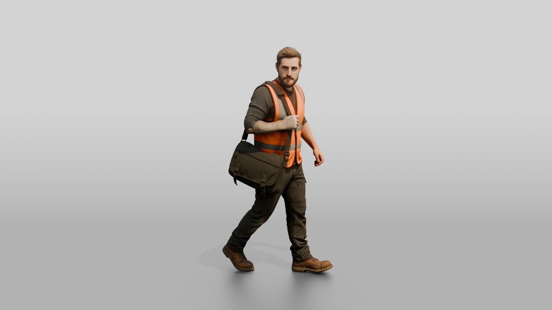 Courier in Hi-Vis Vest