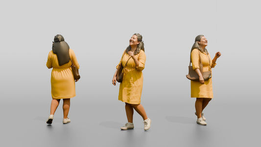 Plus-Size Croatian Woman Laughing with Head Tilted Back