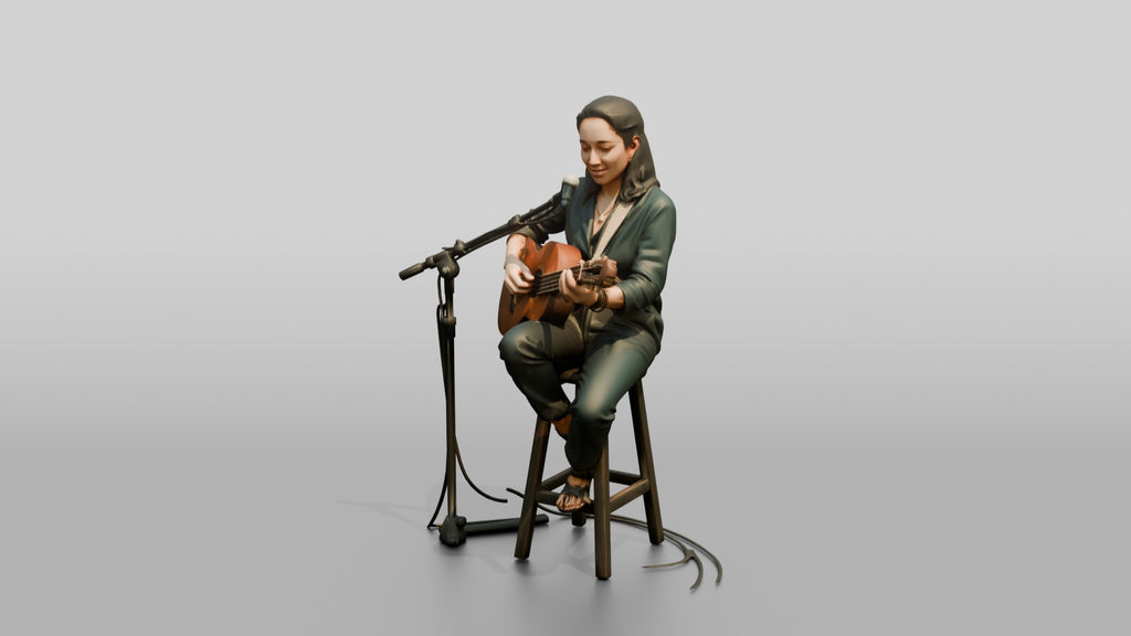 Bossa Nova Guitarist Singing Softly