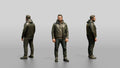 Man in Moto Jacket and Hoodie Standing