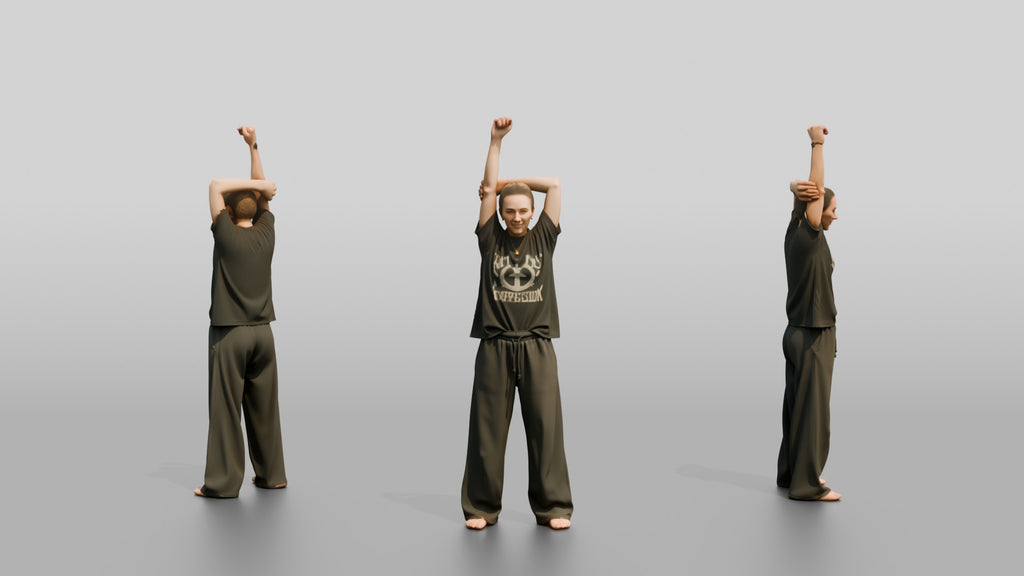 Woman Stretching Overhead Shoulder