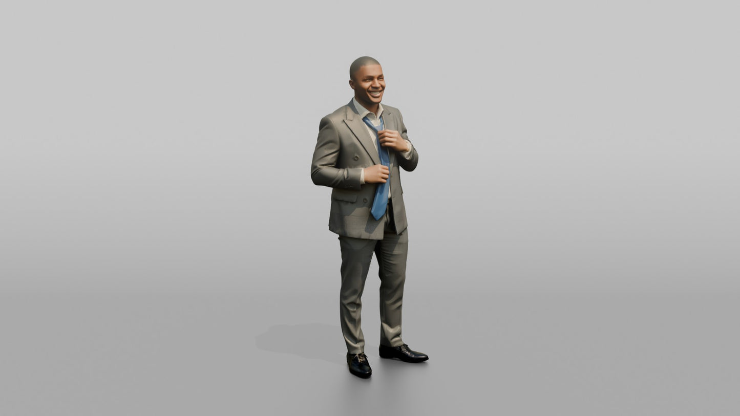 Wedding Guest Loosening His Silk Tie