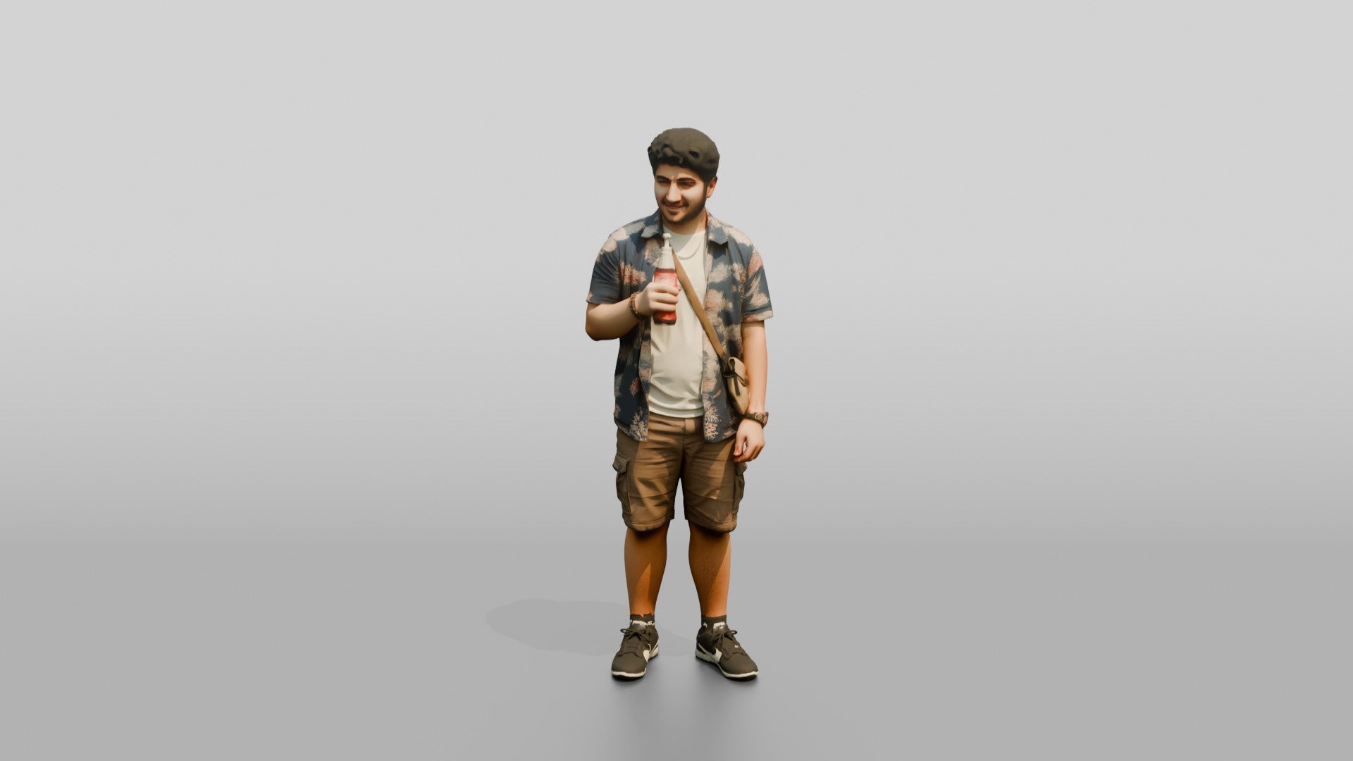 Stocky Young Lebanese Man by a Food Truck