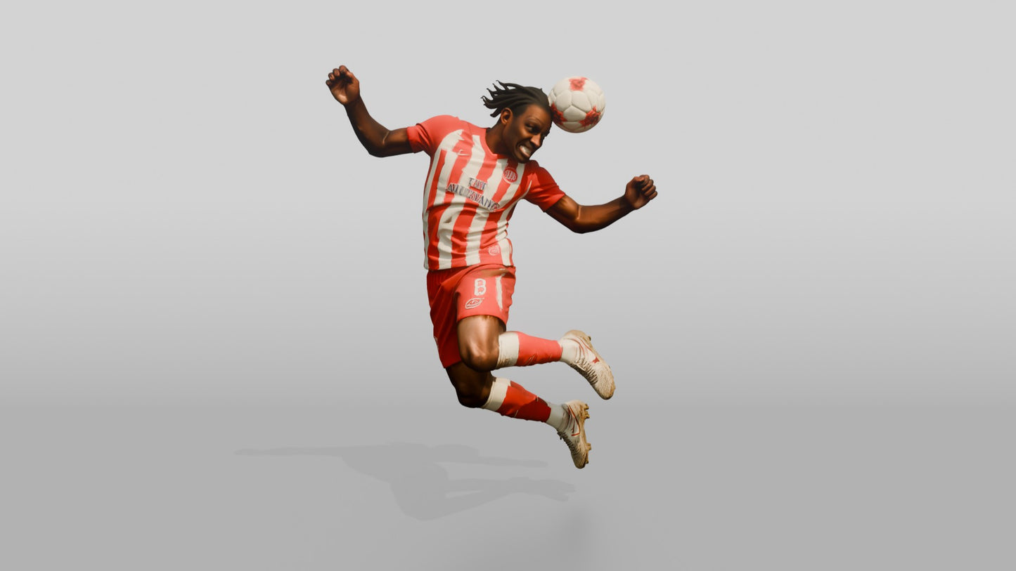 Soccer Player Jumping for a Header