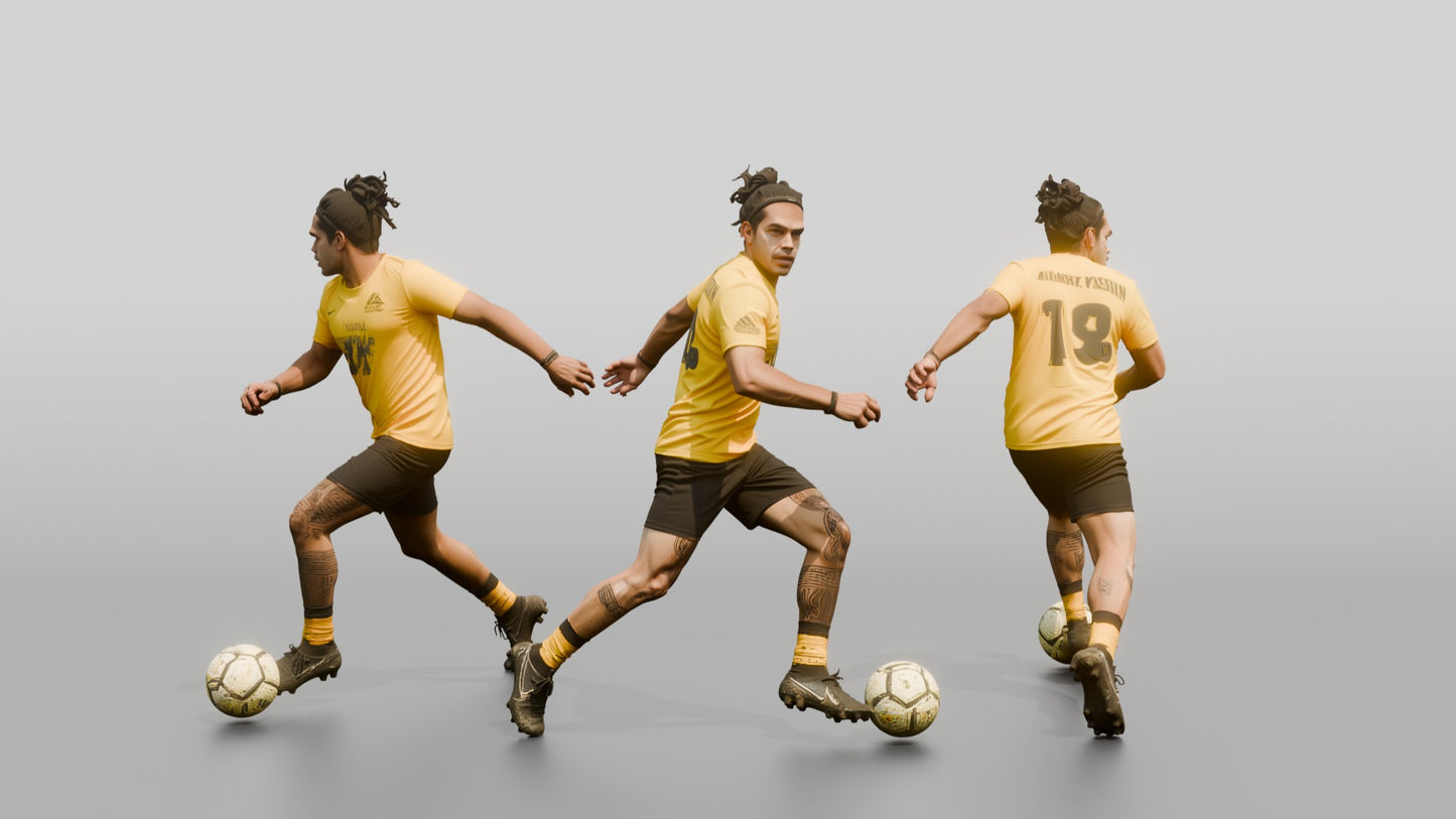 Soccer Player Side-Step Dribble