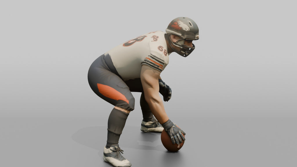 Center Ready to Snap the Ball