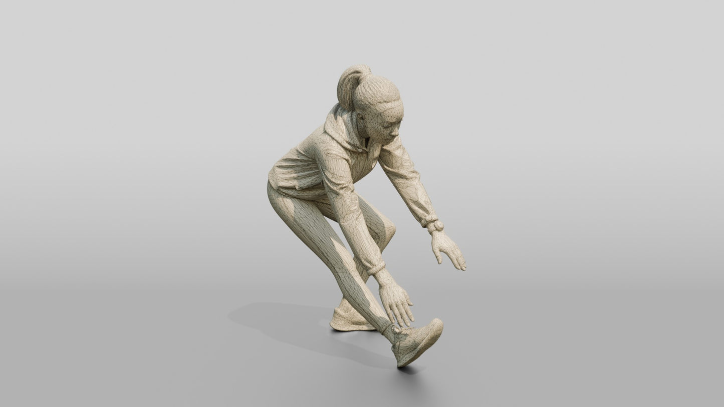 Black Woman Stretching in Waterproof Shell