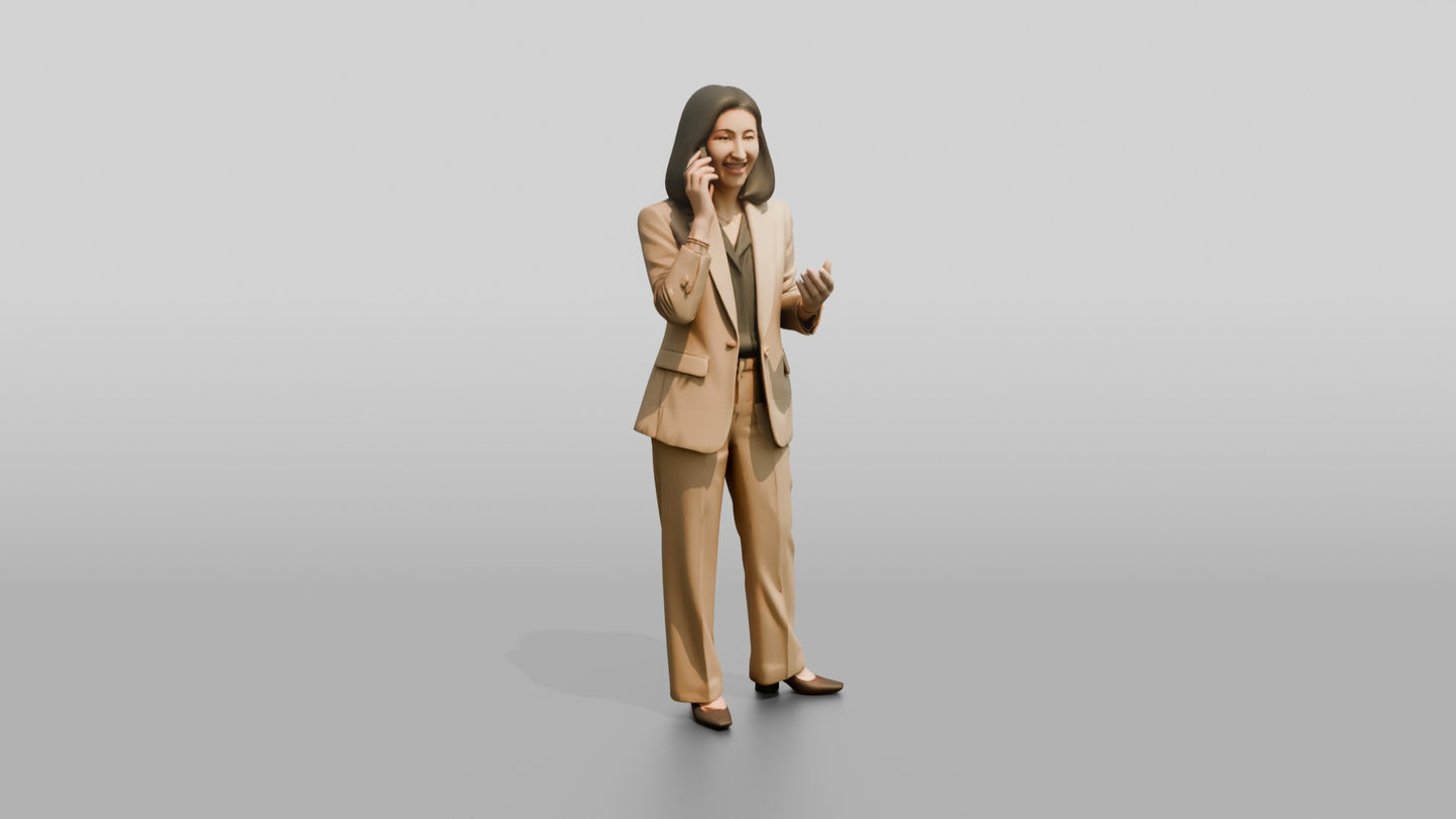 Businesswoman on the Phone in a Pantsuit