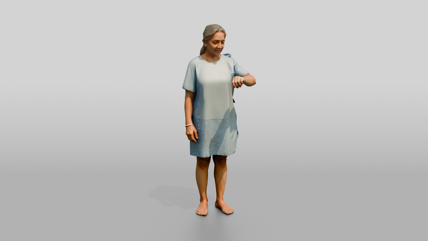 Woman Patient Checking Her Watch