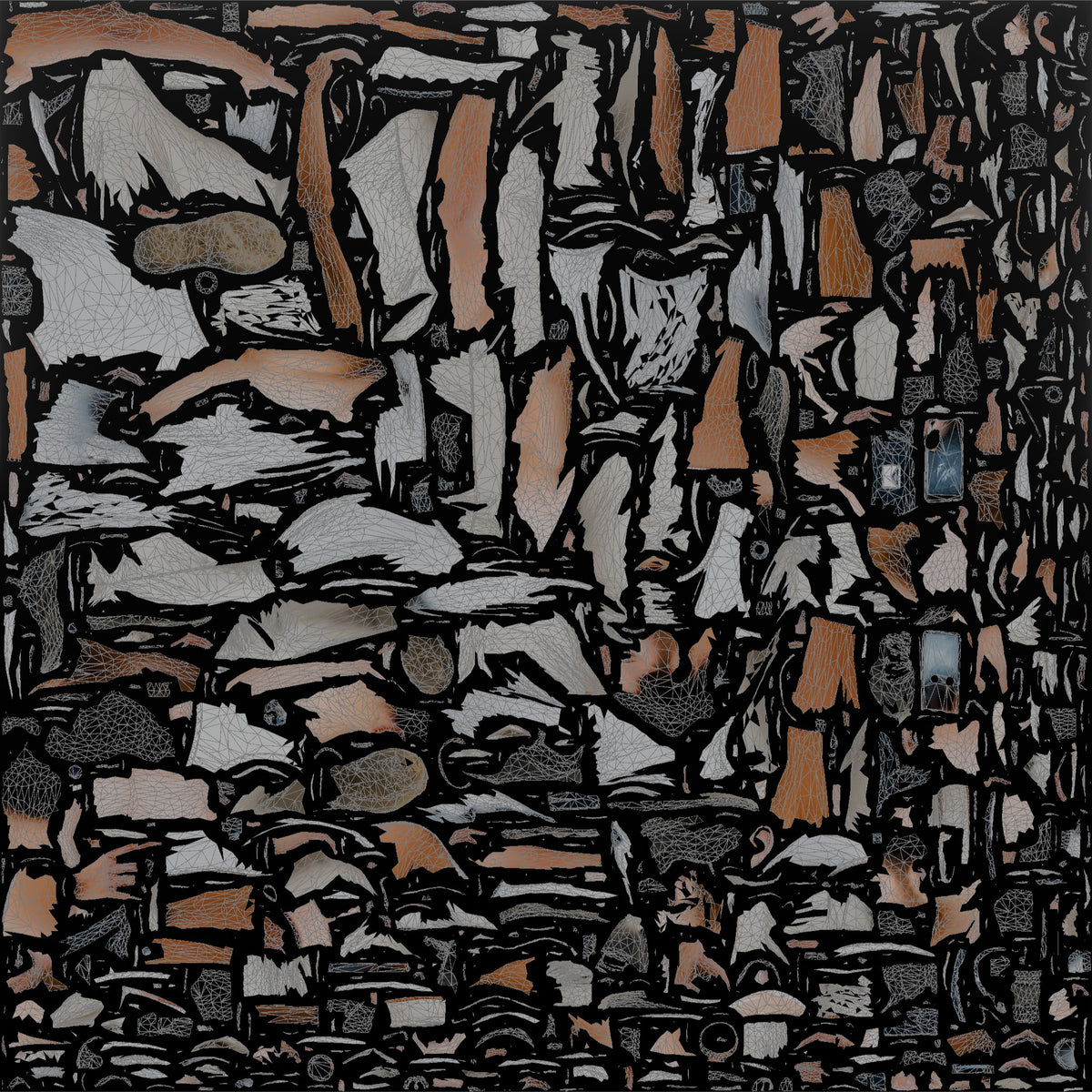 Hiker Taking a Selfie on the Trail - UV layout, base color map