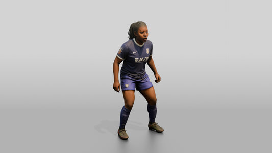 Soccer Player Rainbow Flick - 3D character model, view 1