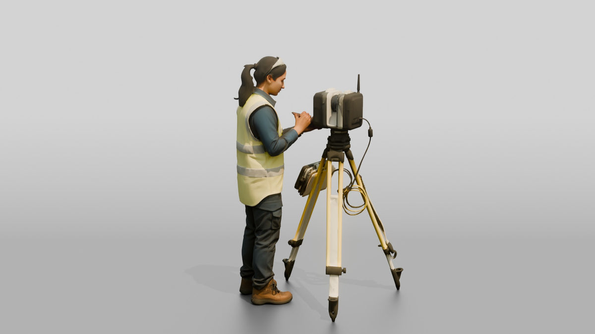 Construction Worker Woman 66 - 3D character model, view 2
