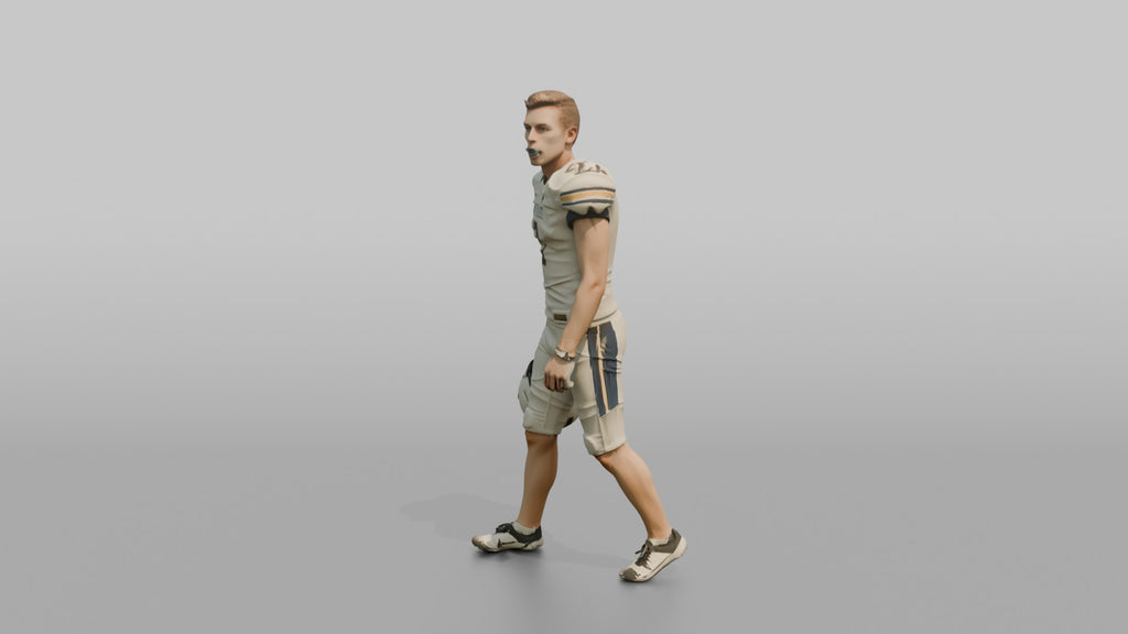 Placekicker Lining Up His Approach