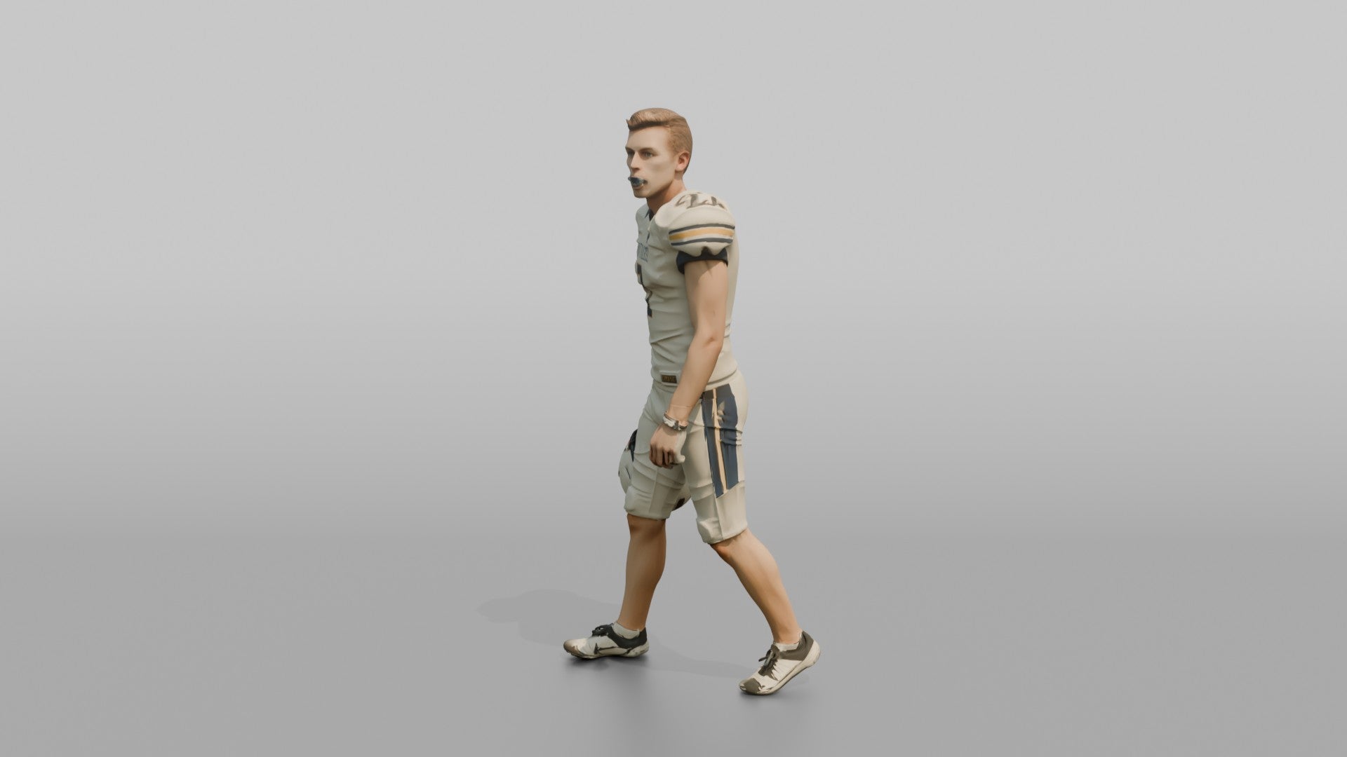 Placekicker Lining Up His Approach