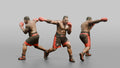 Boxer Lunging Jab While Stepping Forward
