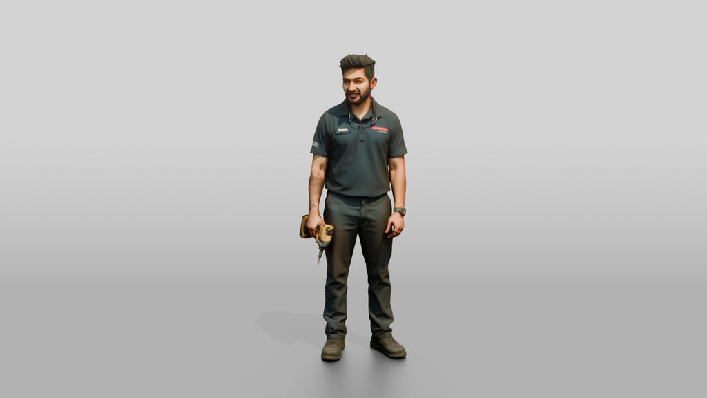 Mechanic Holding an Impact Driver