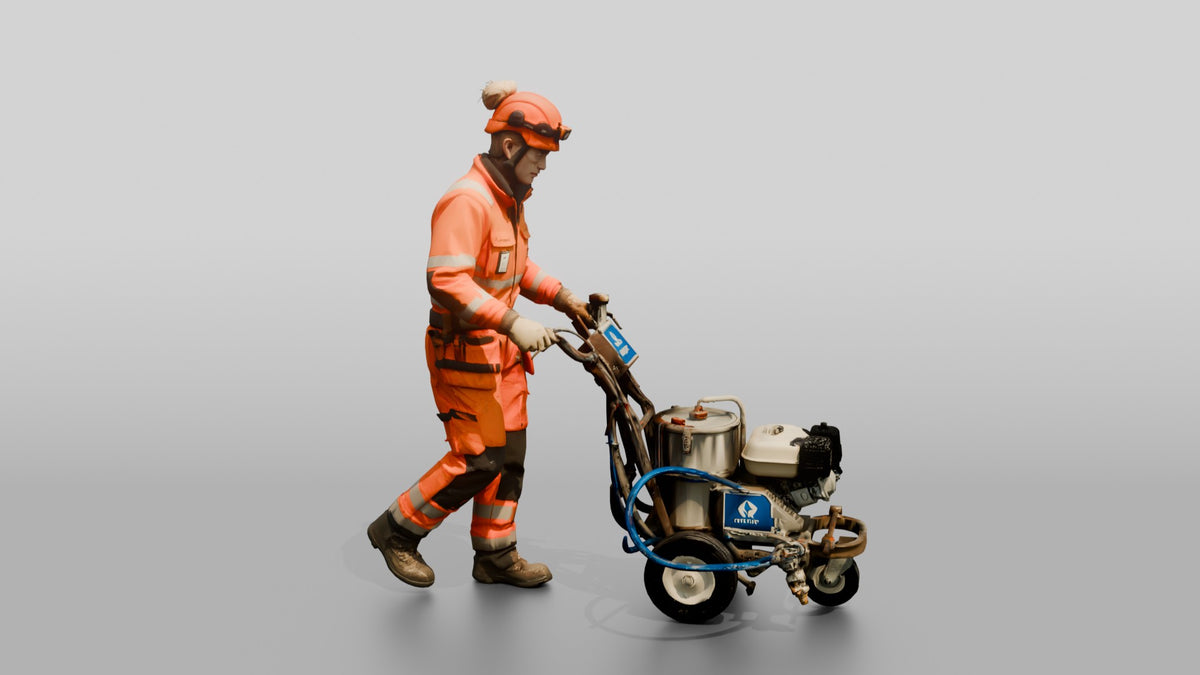 Construction Worker Woman 71 - 3D character model, view 1