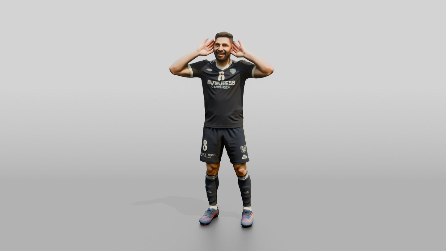 Soccer Player Penalty Kick Stance