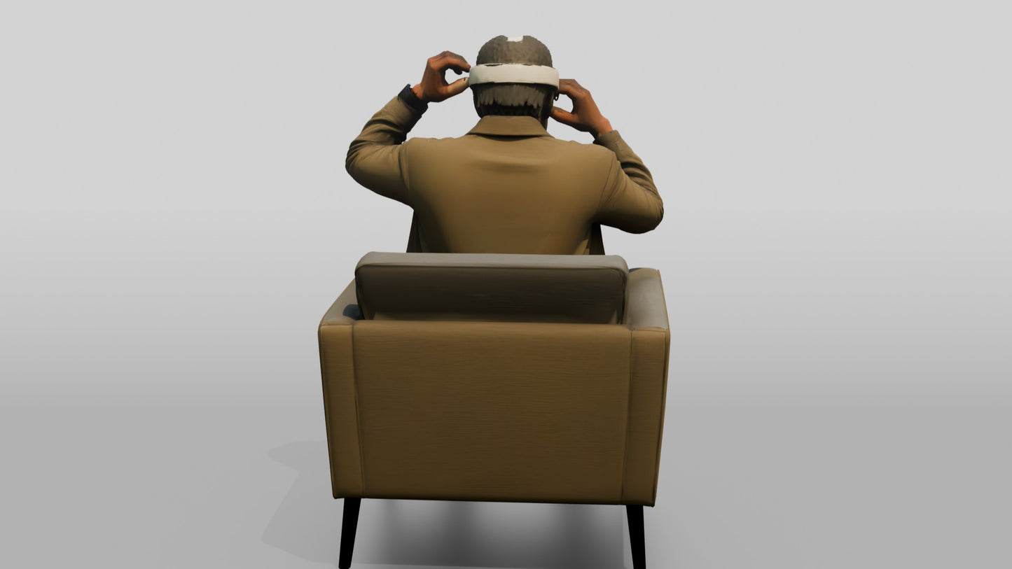 Man Trying a VR Headset