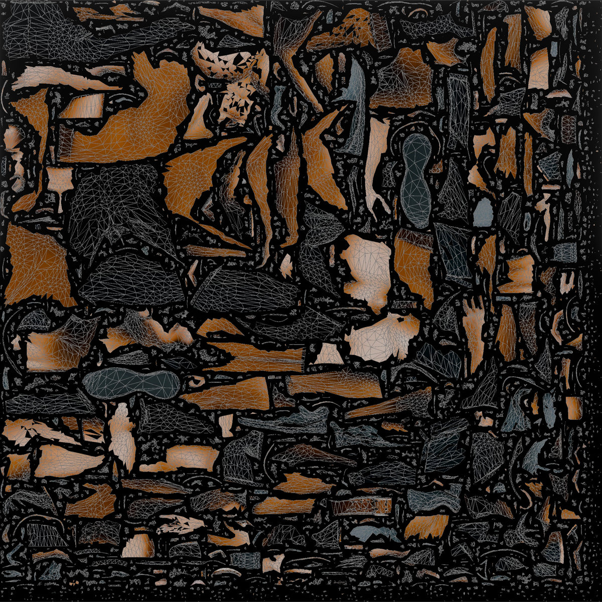 Man in Deep Squat Stance - UV layout, base color map