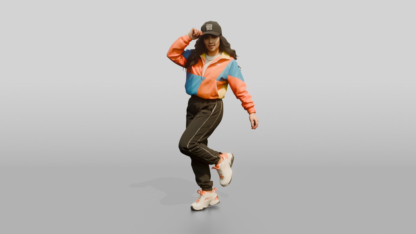 Latina Woman in Lightweight Windbreaker