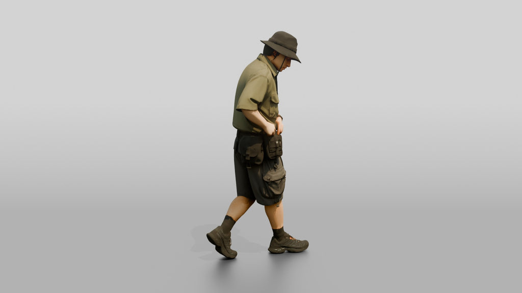 Techwear Man Fastening Belt Pouches