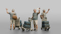 Traveler Waving His Boarding Pass