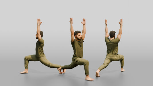 High Lunge Pose Man