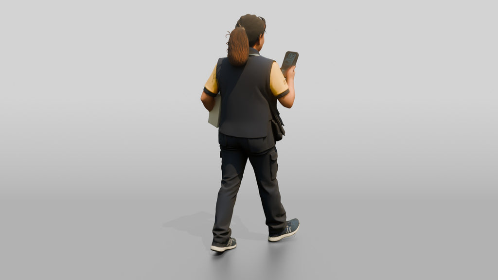 Postal Worker with Package