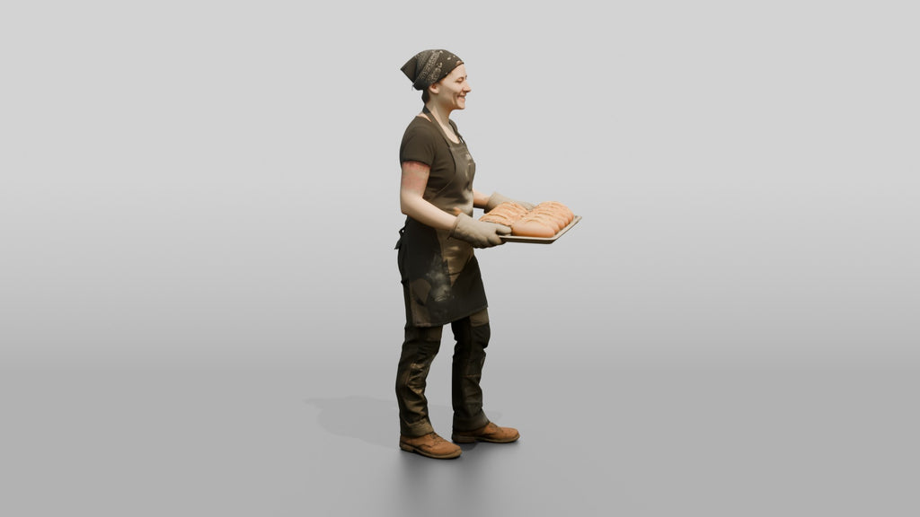 Baker Pulling Sourdough Loaves