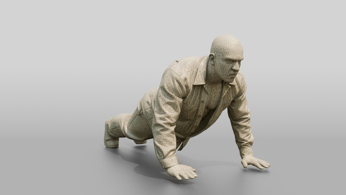 Latino Male Prisoner in a Khaki Two-piece