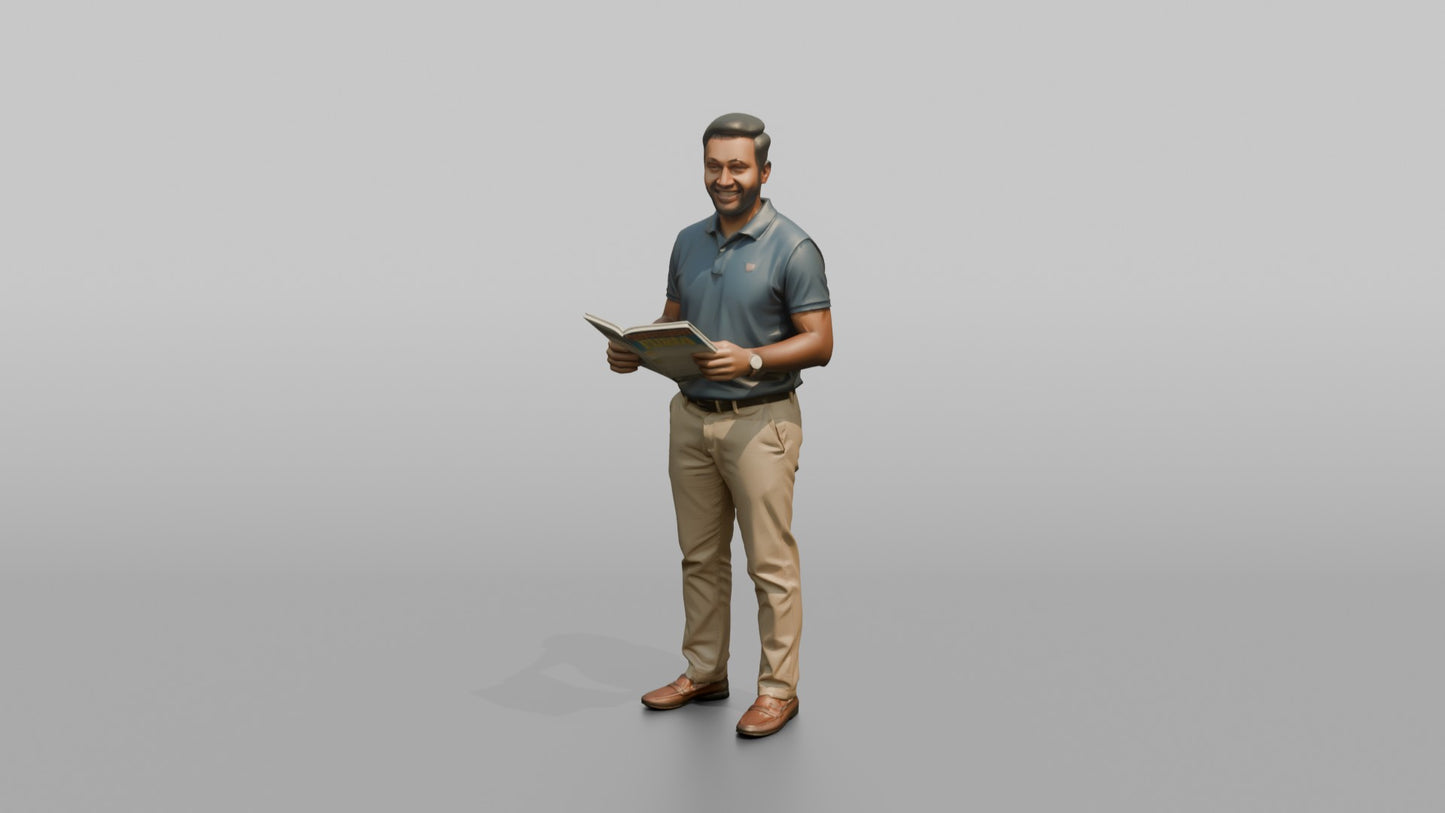 Vacationer Wearing Casual Polo Shirt And Chinos
