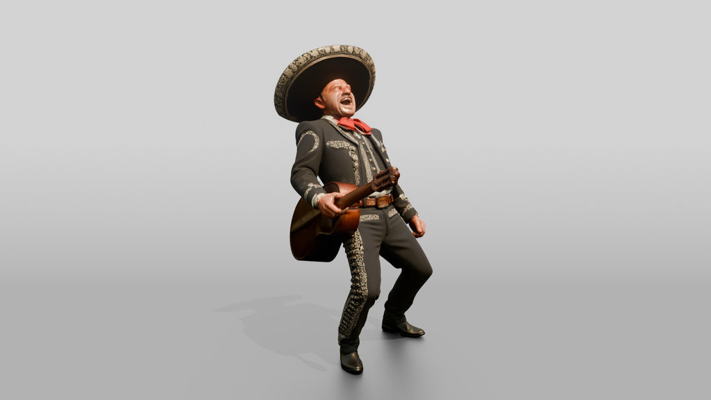 Mariachi Singer in Sombrero