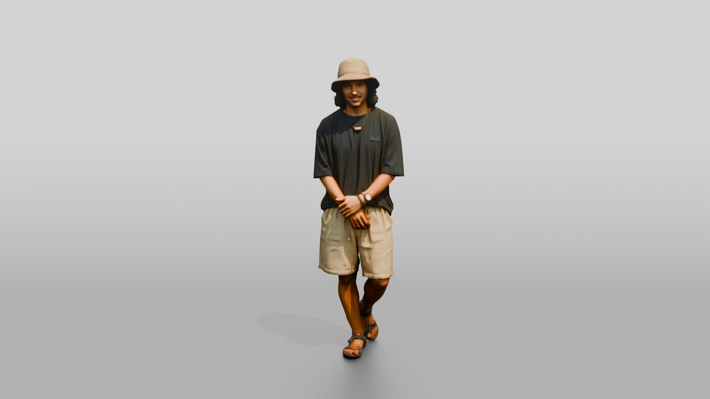 Man Leaning Back in Relaxed Surf Pose