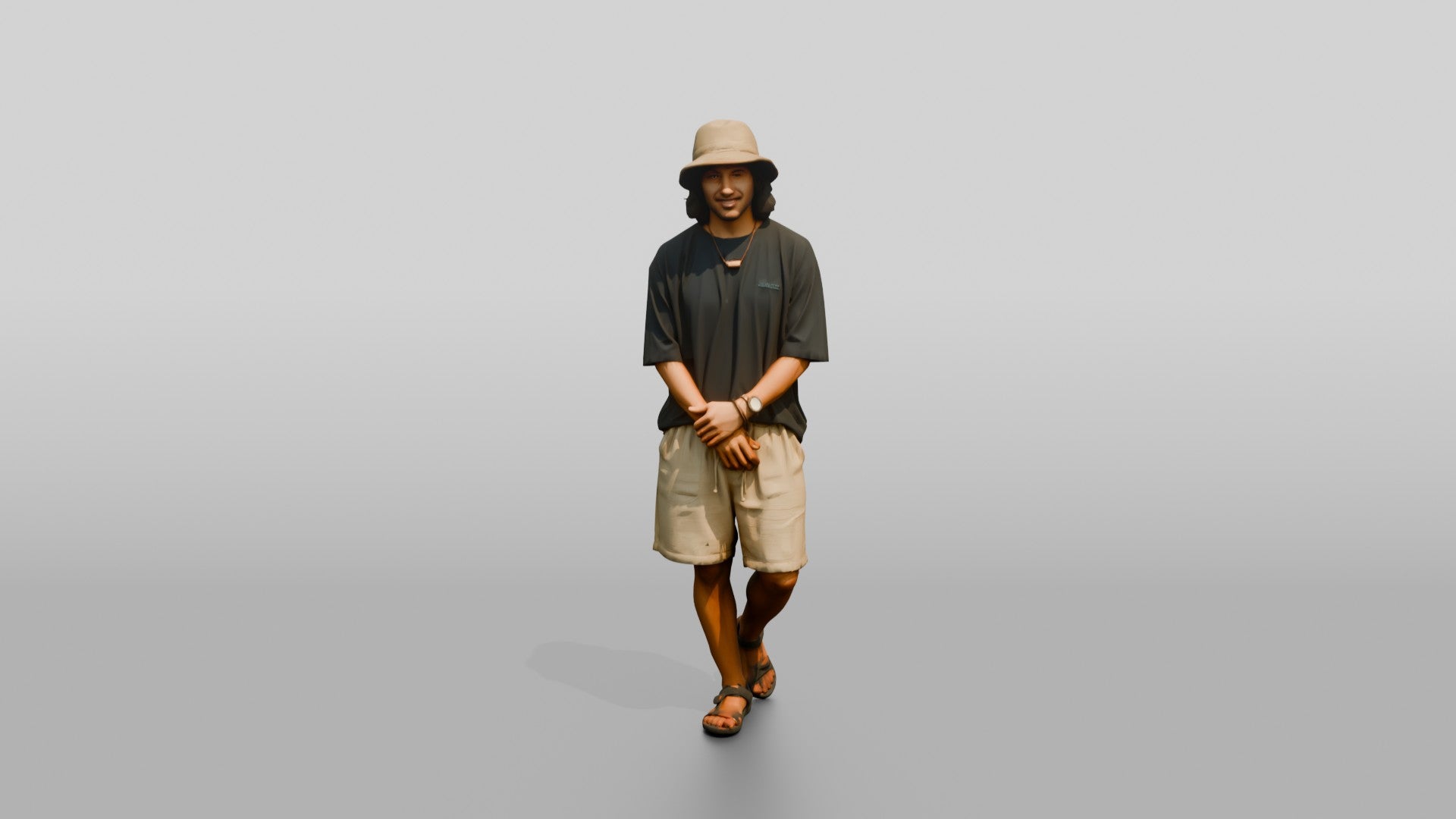Man Leaning Back in Relaxed Surf Pose