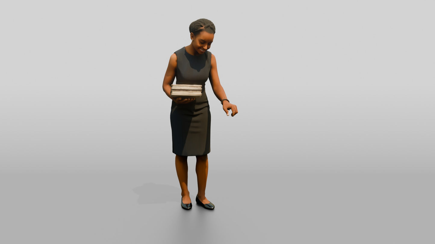 Woman Filing Documents in a Cabinet