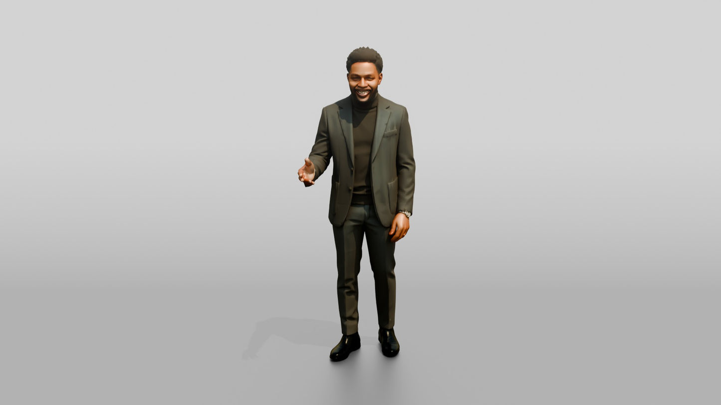Businessman Gesturing While Explaining