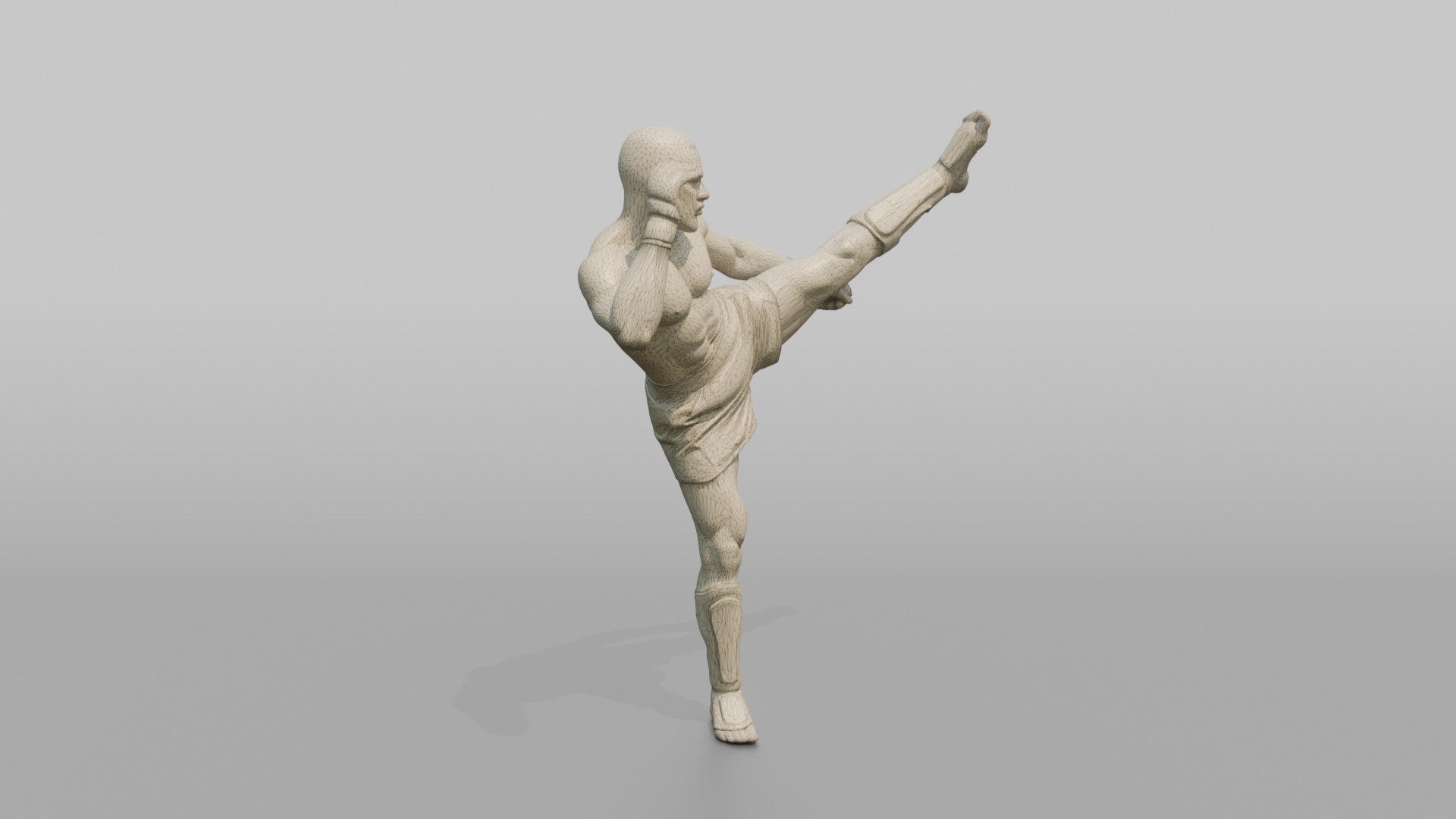 Kickboxer High Roundhouse Head Kick