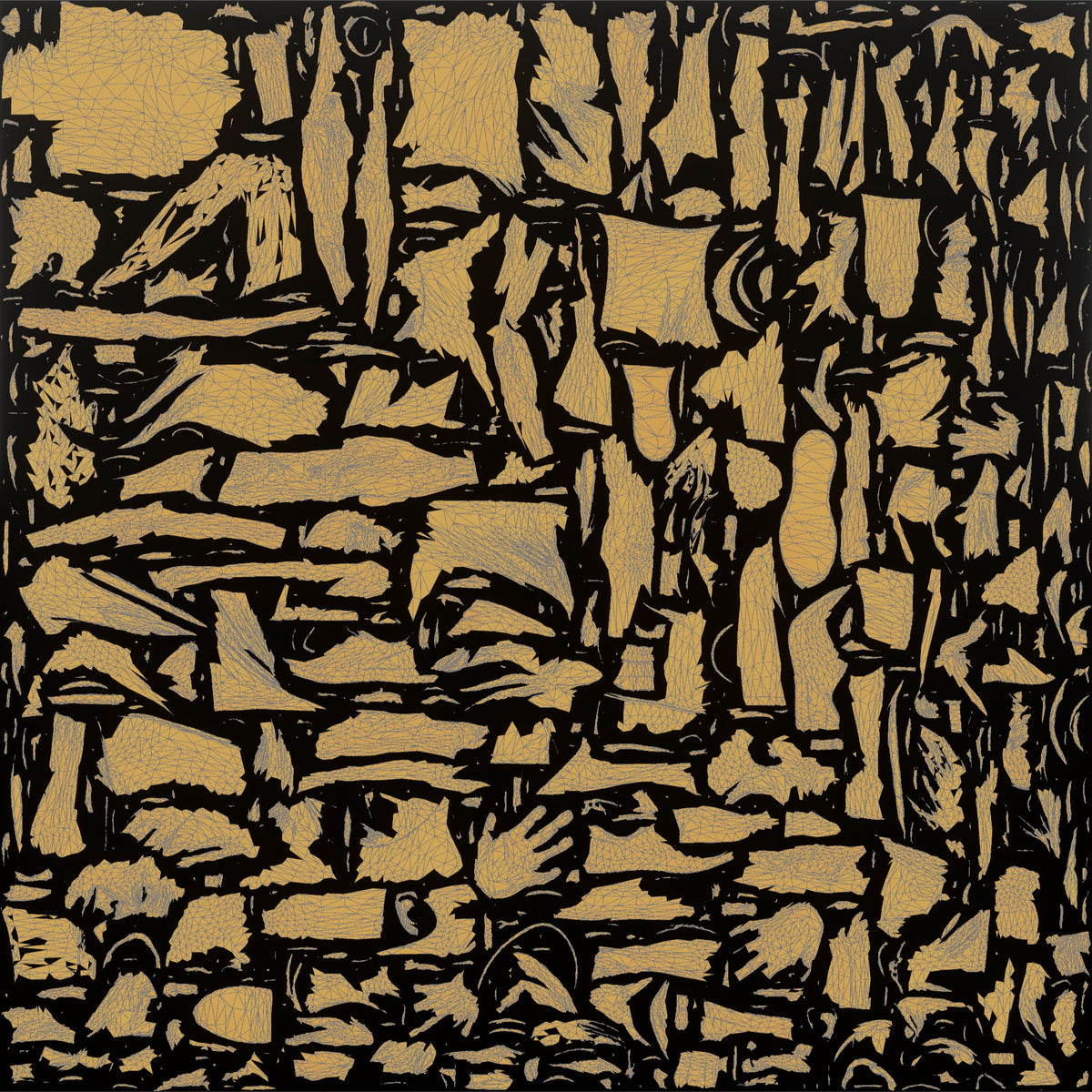 Bodyweight Athlete Man In A Mountain-climber Position - UV layout, metallic roughness map