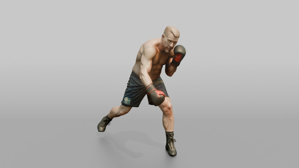 Boxer Slipping a Jab, Loading a Counter Hook