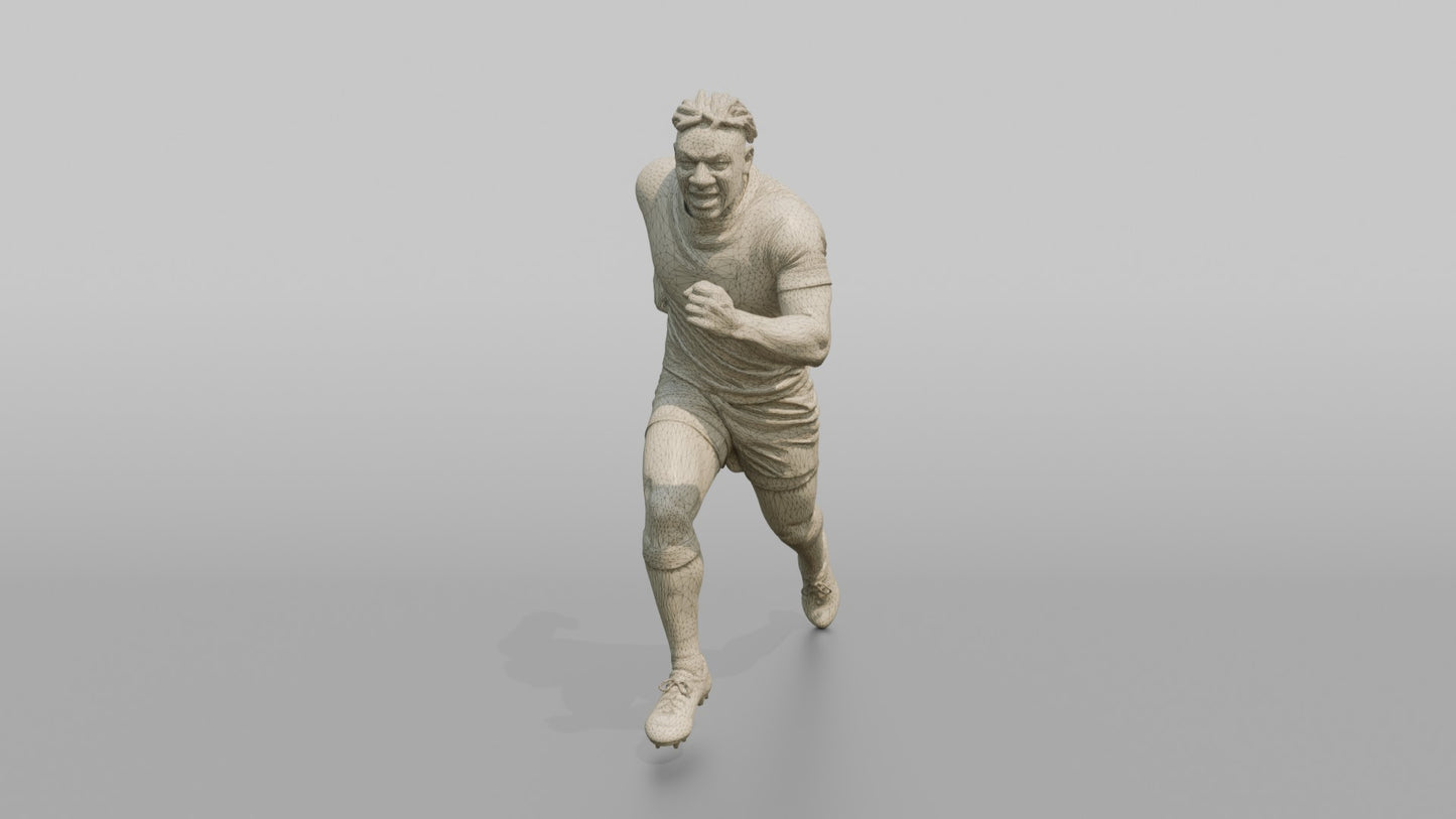 English Winger Sprinting at Full Velocity