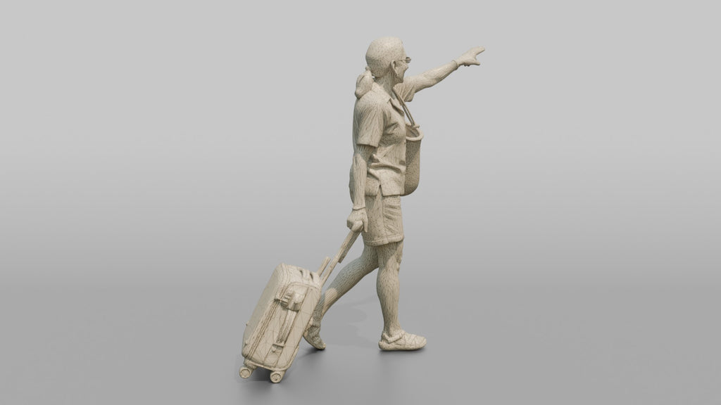 Traveler Pointing Toward The Gate