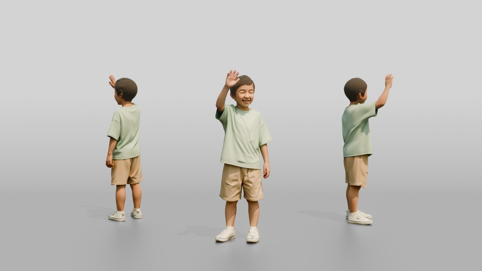 Smiling Boy Waving Hello