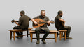 Oud Player Strumming Acoustic Oud