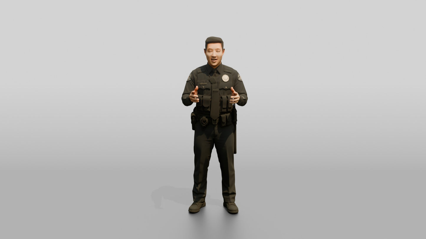 Police Officer Explaining a Point