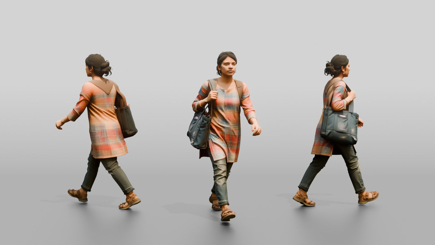South Asian Female Walking